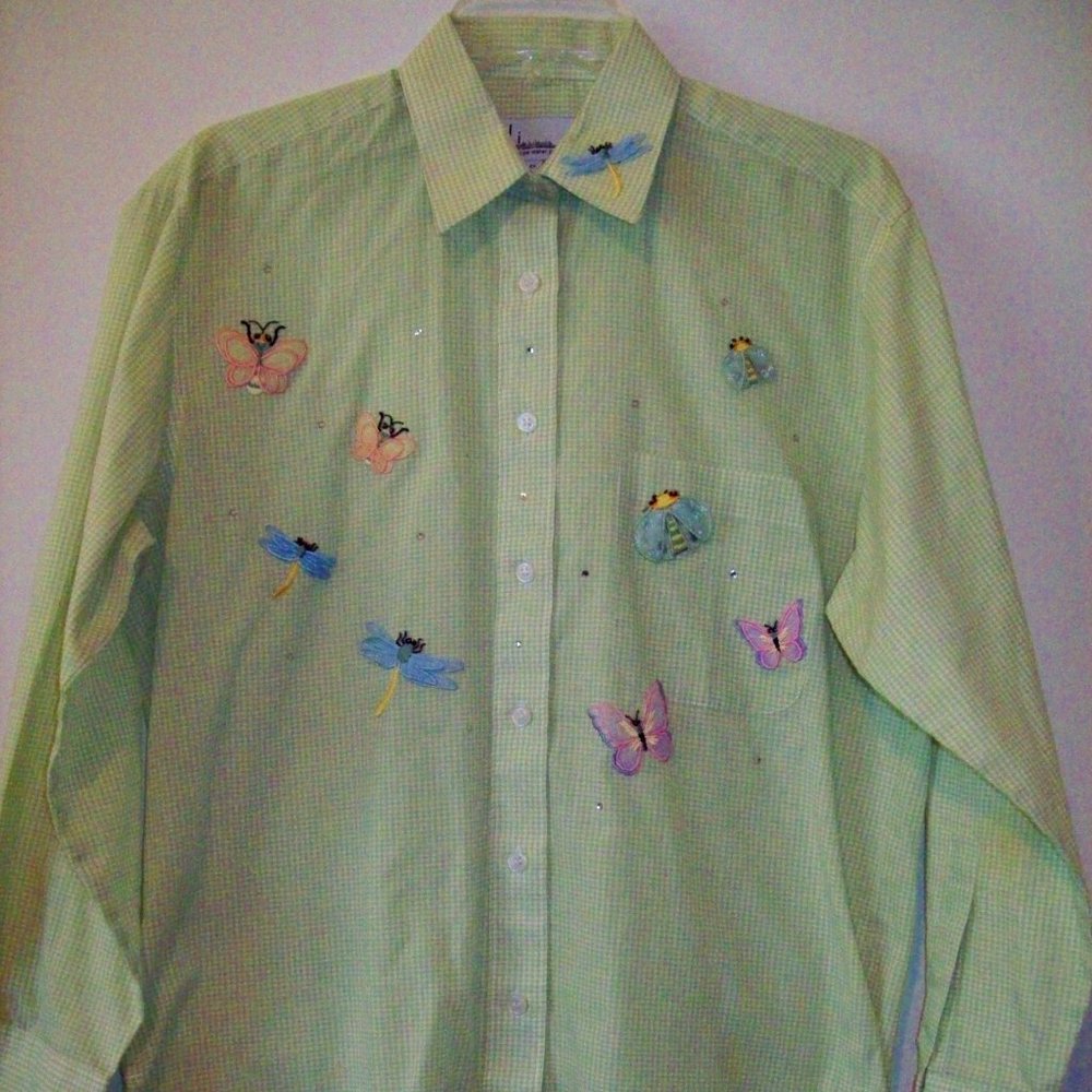 MiLi Design Blouse with Butterflies & Dragonflies